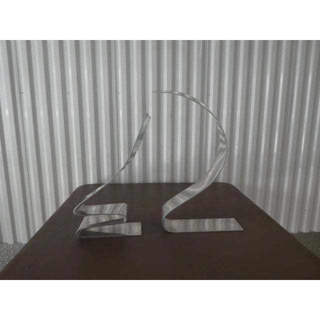 Metal 1960s Vintage Architectural Aluminium Sculptures - a Pair For Sale - Image 7 of 8