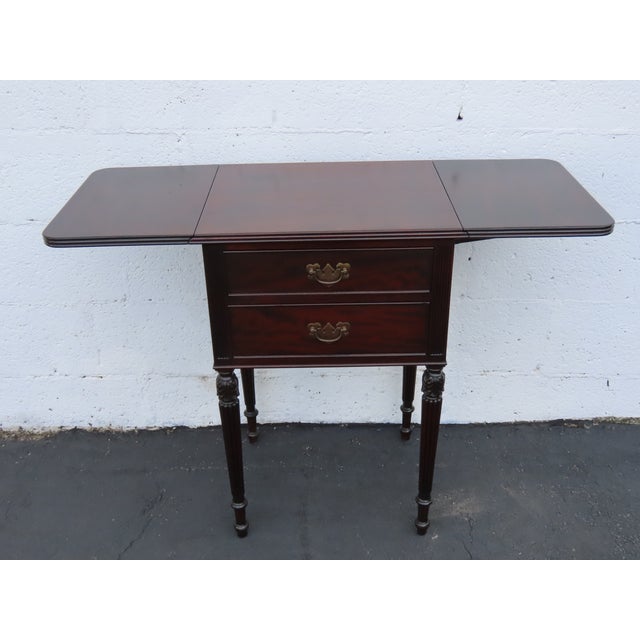 Potthast Brothers Drop Leaf Mahogany Nightstand Side End Table 6915 For Sale - Image 9 of 18