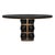 "Oliva" Round Table with Stainless Steel and Bronze Details, Handmade Bizimyer Furniture. Unmatched. Unrivalled. Designed...
