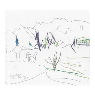 1993 Norbert Voelkel Eygalieres French Drawing For Sale