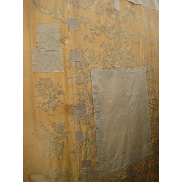 Large Silk Italian Baroque Floral Embroidery From the 1700 Hundreds For Sale - Image 11 of 12