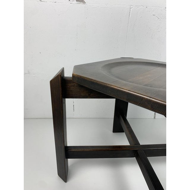 Brutalist Architectural Dining Chairs in Beech Wood, 1970s, Set of 4 For Sale - Image 10 of 18
