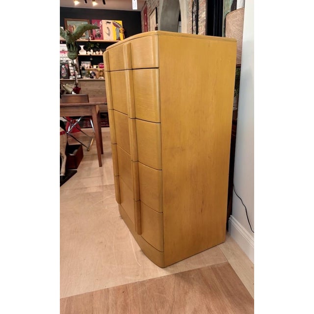 Restored highboy from Heywood Wakefield of Gardiner, MA.1930s. Designed by Leo Jiranek. Part of the highly collectible...