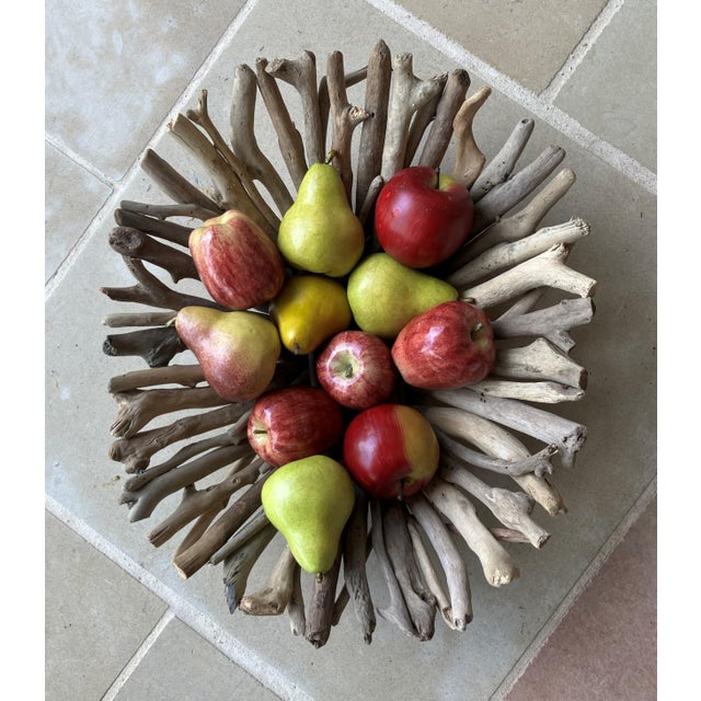 Late 20th-Century Adirondack-Inspired Branch & Twig Works Centerpiece Pedestal Bowl For Sale In Austin - Image 6 of 18