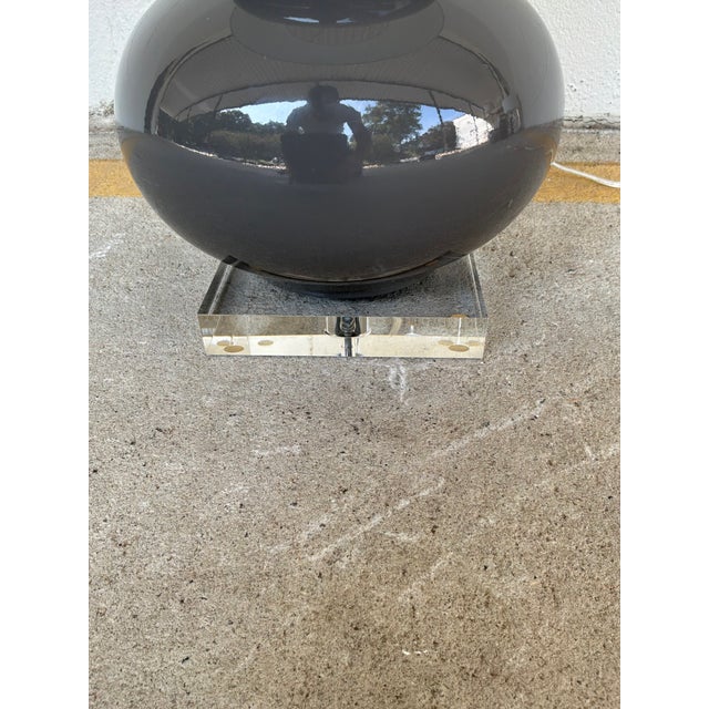 Triple Gourd Lamp on Acrylic Base. For Sale In Atlanta - Image 6 of 8