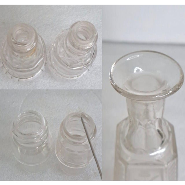 Gray 1870s Bancroft, Redfield & Rice Silverplate Cruet Castor Set 6 Etched Bottles For Sale - Image 8 of 12
