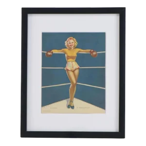 After Gil Elvgren (Am. 1914-1980) Offset Lithograph “A Knock Out” Pin Up