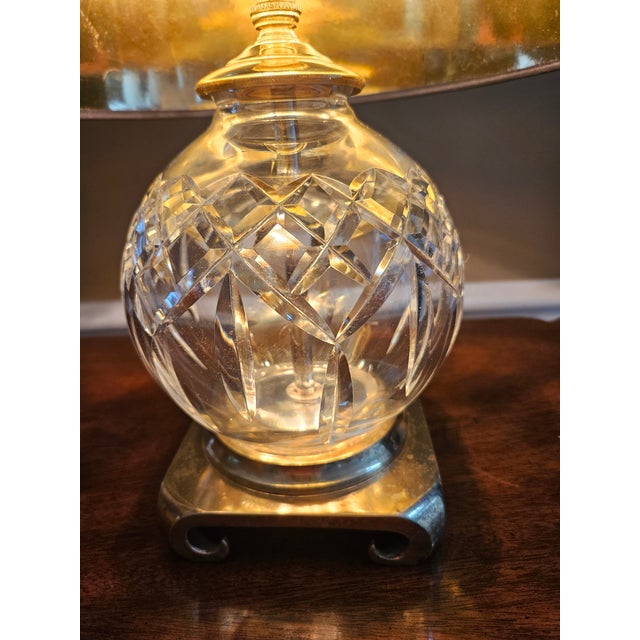 Traditional Vintage Waterford Crystal Table Boudoir Lamp For Sale - Image 3 of 10