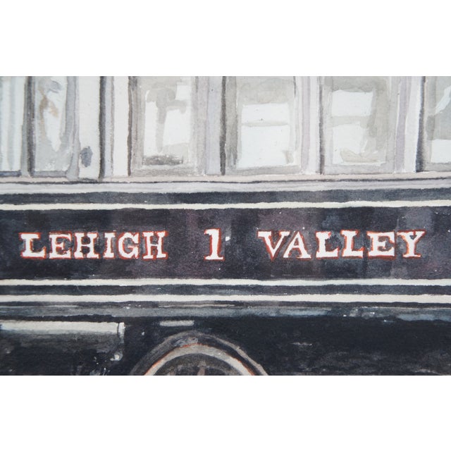 Mid 20th Century Mid 20th Century Margaret Mailly Lehigh Valley Railroad Dorothy Train Inspection Watercolor Print, Framed For Sale - Image 5 of 12
