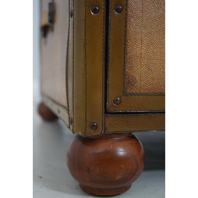 Canvas & Leather Wrapped Coffee Table For Sale - Image 10 of 16