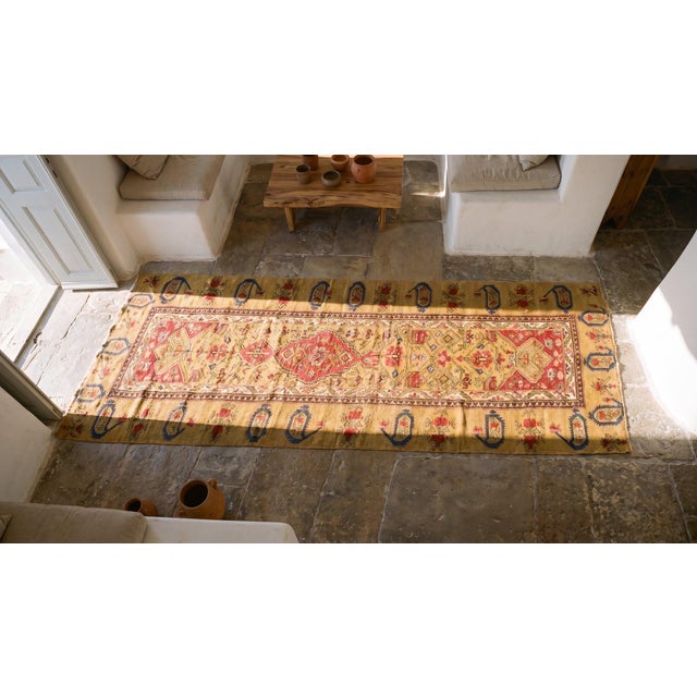 1870s Antique Brown Geometric Caucasian Shusha Karabagh Hallway Runner Rug For Sale - Image 15 of 15