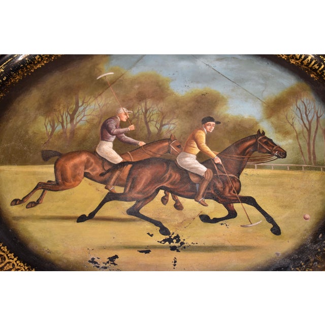 Late 19th Century Painted Tole Tray on Base For Sale - Image 9 of 9