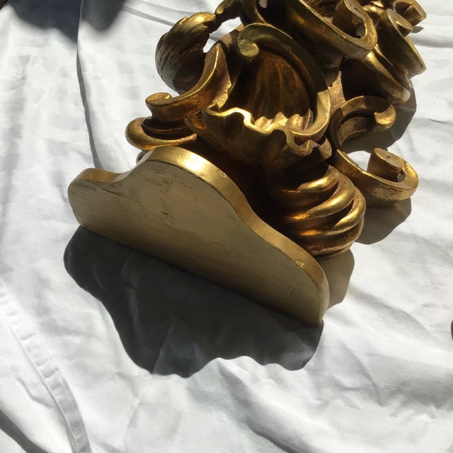 Florentine Giltwood Wall Brackets Large 19th Century - A Pair For Sale - Image 12 of 12
