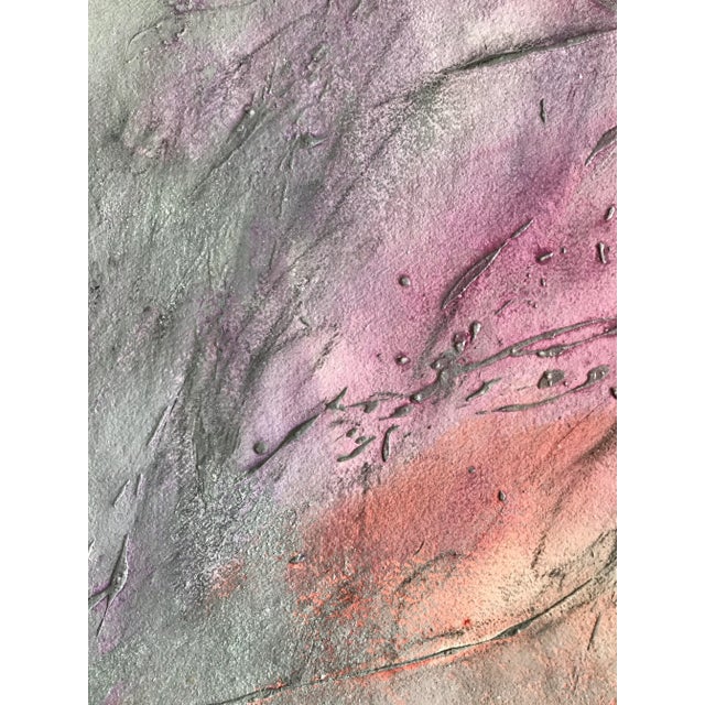 Abstract Patricia Zippin "Tillamook Flight 3 of 12" 1980s Mixed Media Abstract Painting For Sale - Image 3 of 8