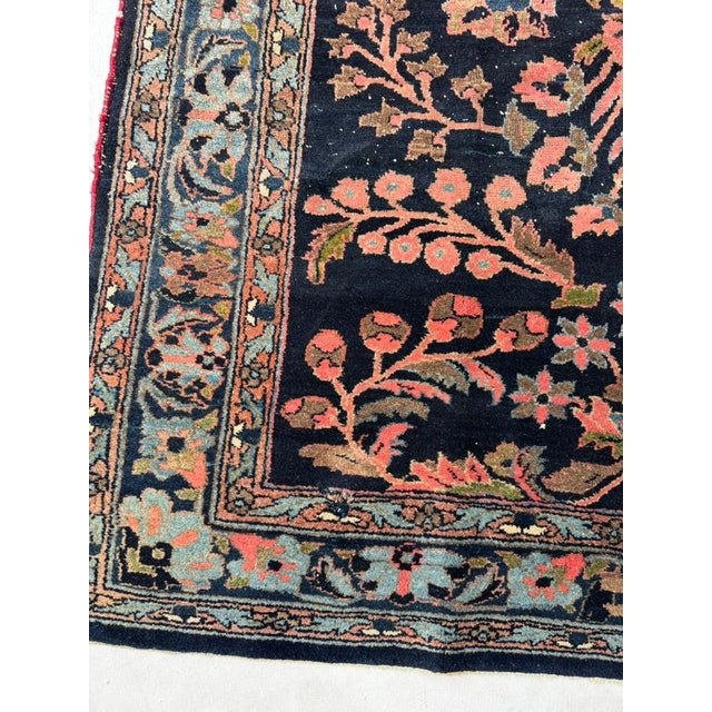 Antique Bidjar with Lilihan-like Botanical Design Rug 5 x 7 For Sale - Image 10 of 13