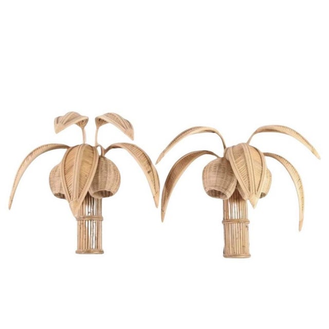 Rattan Coconut Wall Light, 1990s For Sale - Image 9 of 9