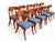 Teak Klismos Patio Dining Chairs. - Set of 10 For Sale - Image 4 of 7