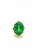 Bochic “Capri” Vintage Natural Emerald Retro Ring Set In 18K Gold & Silver Natural Emeralds - 5 Carats Natural Emeralds -...