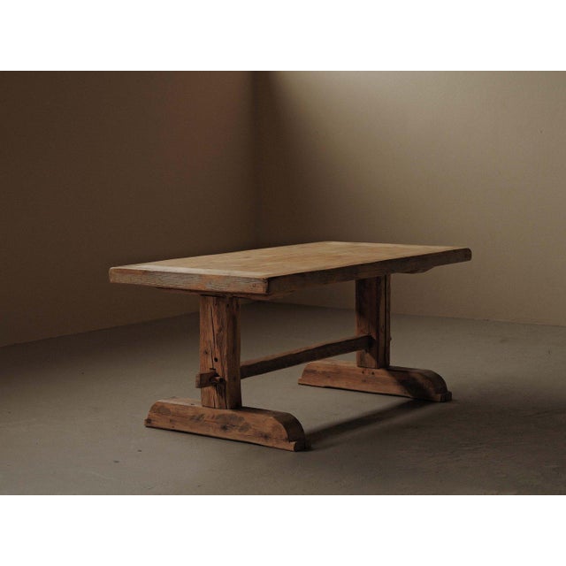French Artisanal Pine Dining Table, 1970 For Sale - Image 17 of 18