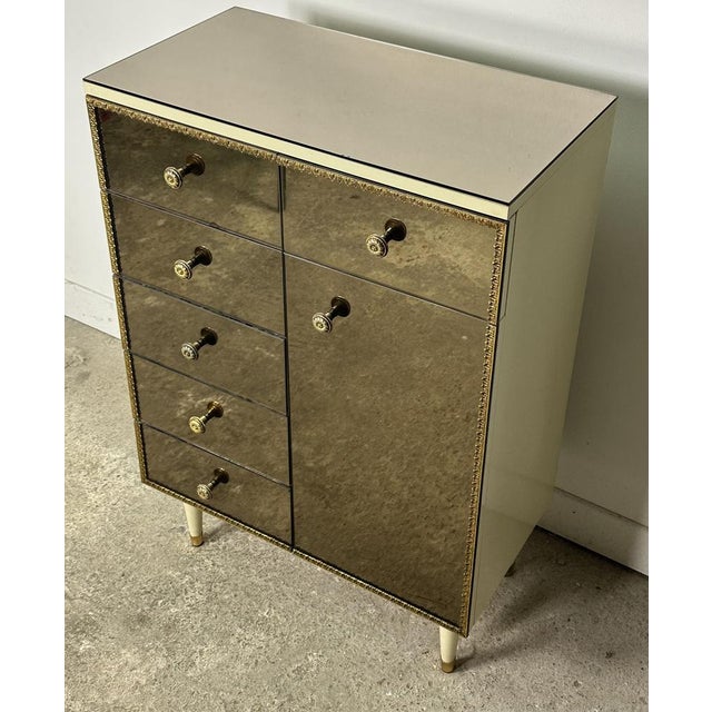 Vintage Italian Mirror Glass Chest of Drawers, 1960s For Sale - Image 4 of 12