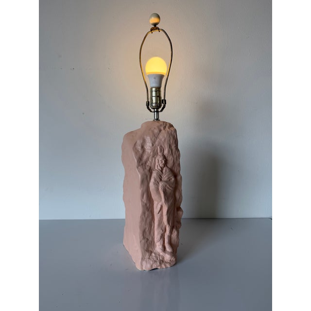 1980s 1980s Native American Figure Sculptural Ceramic Table Lamp For Sale - Image 5 of 12