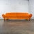 Adrian Pearsall Mid-20th Century MCM Adrian Pearsall Style Gondola Sofa Orange Velveteen Fabric For Sale - Image 4 of 18