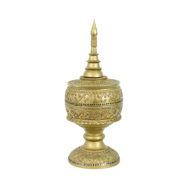A magnificent, large vintage wooden offering bowl, Burma, circa mid-20th century. It was repainted at some point; in...