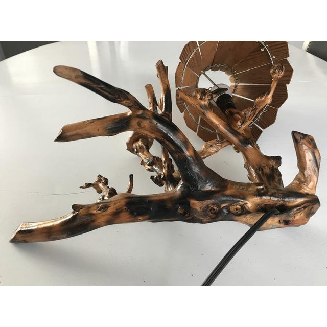 1970s Table Lamp in Tree Root, 1970s For Sale - Image 5 of 18