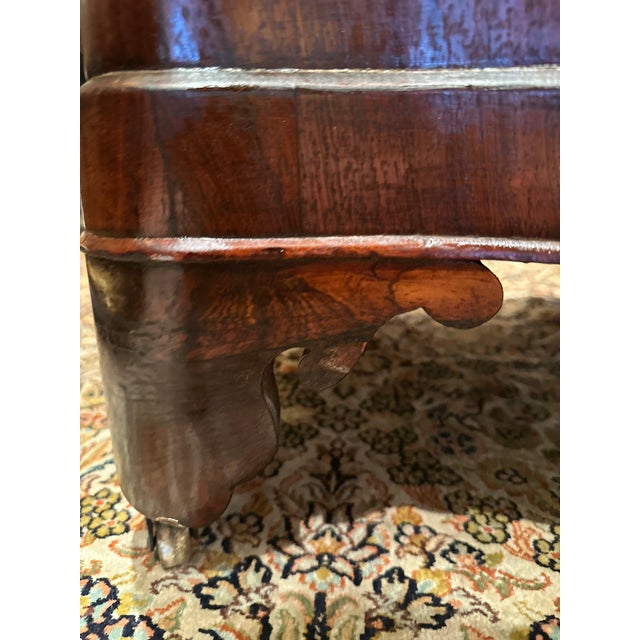 Antique American Empire Serpentine Mahogany Footstool Ottoman For Sale In West Palm - Image 6 of 14