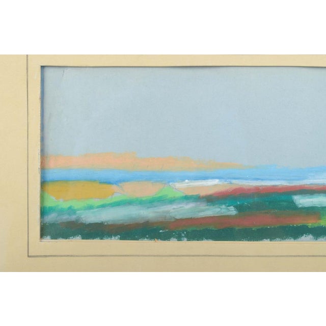 Gunnar Fohlin, Contemplative Abstract Landscape, 1973, Pastel on Paper For Sale - Image 3 of 6