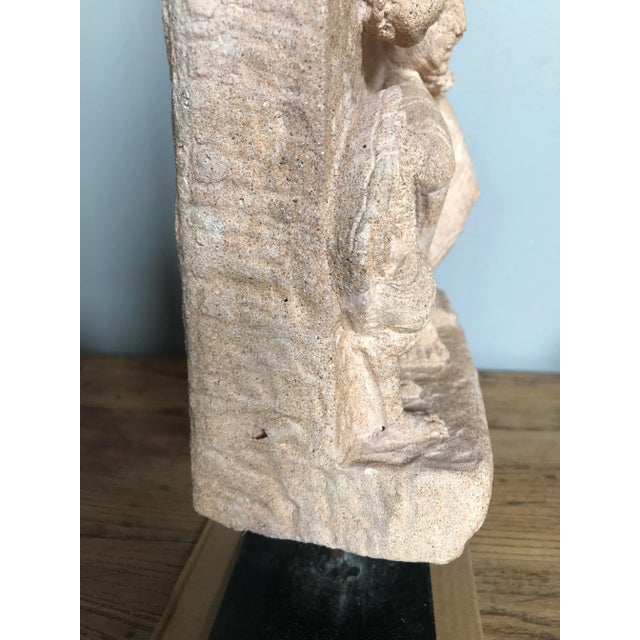Mid 20th Century South Asian Sandstone Sculpture of Dancing Hindu Goddess For Sale - Image 9 of 12