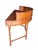 Ornamental & Decorative Materials Vintage Faux Bamboo Tortoise Finish Rattan-Style Writing Desk With Gallery Back and Storage Drawers For Sale - Image 7 of 15