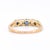 1900 - 1909 Belle Époque Jarretière Ring, 18-Carat Gold, Natural Sapphires and Diamonds, Size 6.75 For Sale - Image 4 of 6