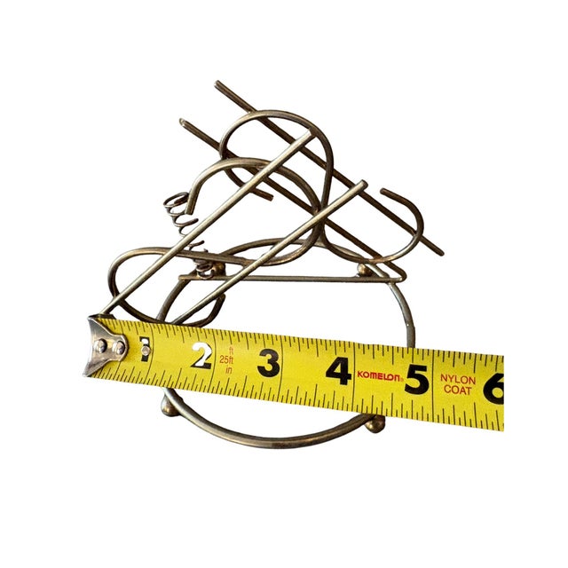 Brass Dollar Sign Bill and Pen Holder Desk Accessory Mid-Century For Sale - Image 4 of 5