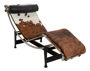 LC 4 Lounger in Brown Cowhide Fur by Le Corbusier for Cassina