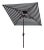Athens 7.5 Ft Square Crank Umbrella, Navy With White Understripe For Sale