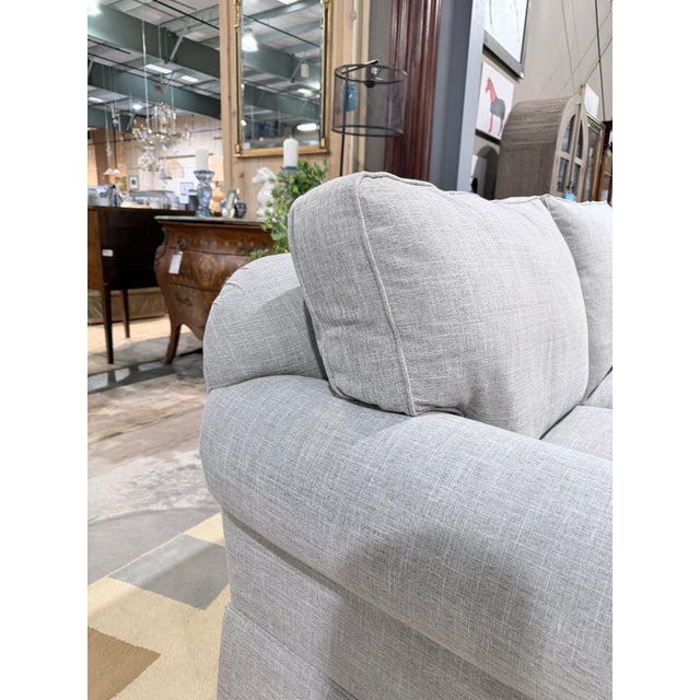 Classic Drexel Heritage Greige Sectional Sofa For Sale In New York - Image 6 of 9