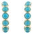 VRJewels Round Cabochon 4.55 Ct Turquoise Hoop Earrings in 18k Yellow Gold- 2 Pieces For Sale