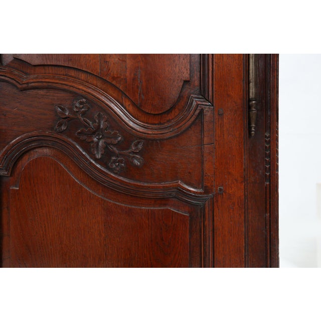 Large French Louis XVI Carved Bridal Wardrobe, 1850s For Sale - Image 9 of 18