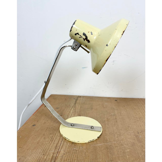 Industrial Beige Table Lamp from Metal Mot, 1960s For Sale - Image 6 of 15