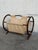 Beige Rattan Magazine Rack With Canvas Holder Mid-Century Modern 1970s For Sale - Image 10 of 10