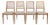 Vintagw Chairs with Birch Cane Weave, Set of 4 For Sale