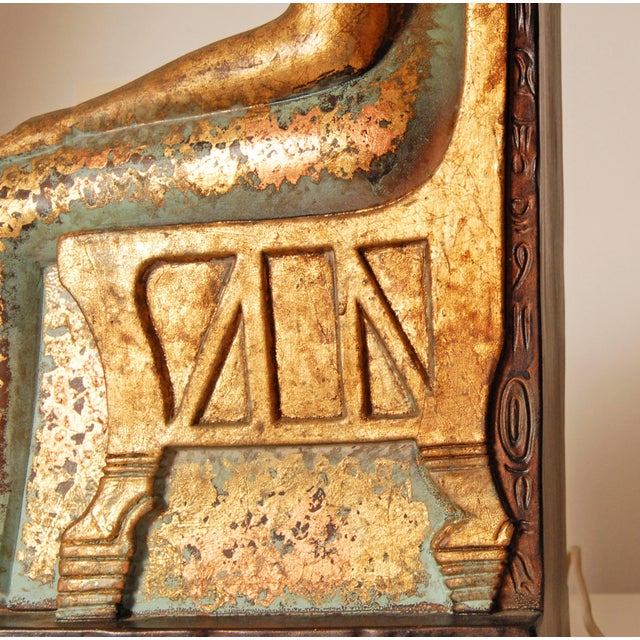 Vintage Italian Lamps Ceramic Figural Table Lamps King Tut and Cleopatra - A Pair For Sale - Image 11 of 13
