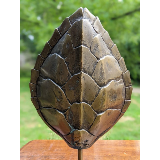 Late 20th Century Shell Still Life Bronze Sculpture on Platform Base For Sale - Image 4 of 12