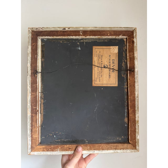 Early 1900s Antique Country Landscape Oil Painting in Gilt Frame- 13 X 15” For Sale - Image 10 of 11