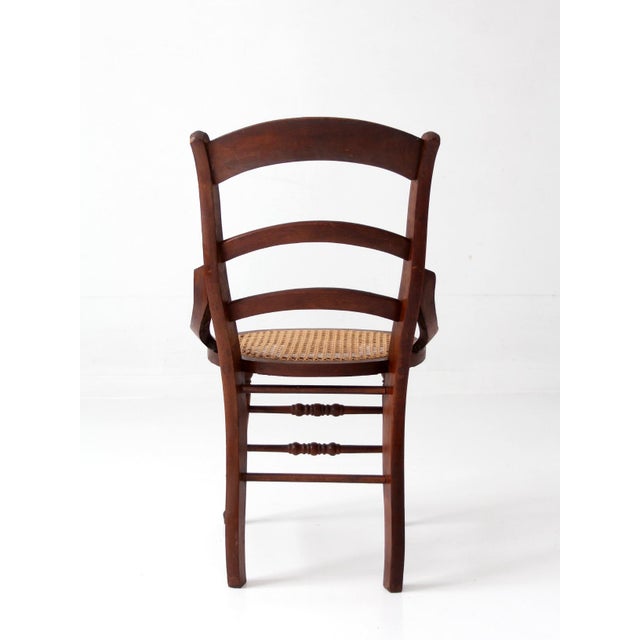 Brown Antique Victorian American Eastlake Style Cottage Chair For Sale - Image 8 of 11