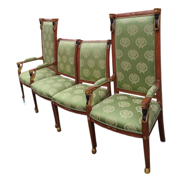 Experience the Height of 19th-Century Elegance With This Exquisite Set of French Empire Style Chairs. For Sale