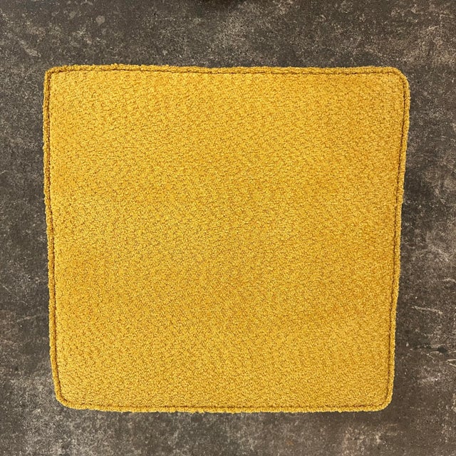 Mid-Century Modern Paul McCobb Style Yellow Ottoman For Sale - Image 3 of 6