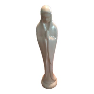 Mid 20th Century Red Wing Pottery Virgin Mary Figurine For Sale