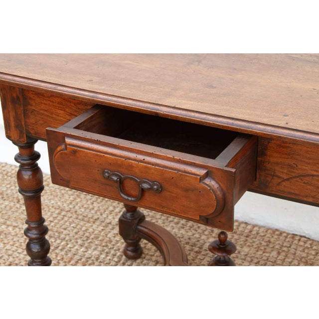 19th Century French Walnut Writing Table For Sale - Image 10 of 12